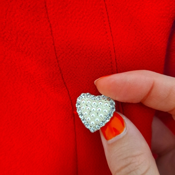 Reformation Neve Strapless Mini Dress Red 8 NWT - Picture 7 of 11